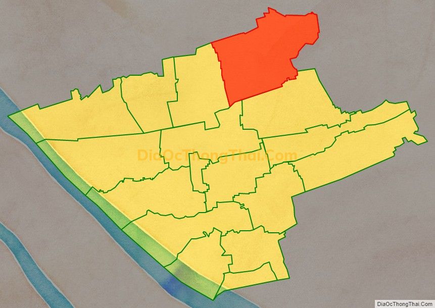 Bản đồ vị trí và địa giới hành chính Xã Phước Hưng, huyện Trà Cú