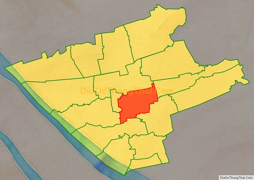 Bản đồ vị trí và địa giới hành chính Xã Thanh Sơn, huyện Trà Cú