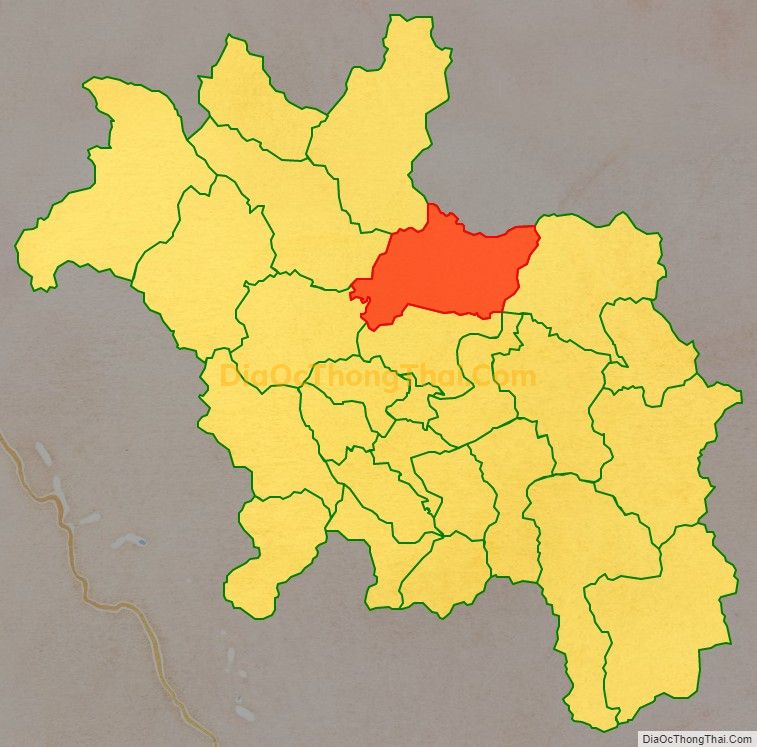 Bản đồ vị trí và địa giới hành chính Xã Hùng Mỹ, huyện Chiêm Hóa