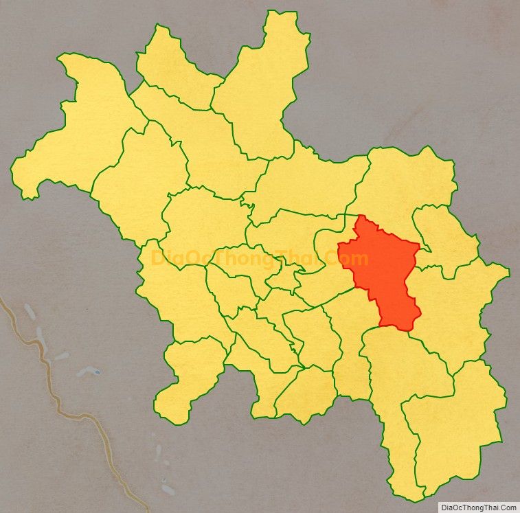 Bản đồ vị trí và địa giới hành chính Xã Phú Bình, huyện Chiêm Hóa