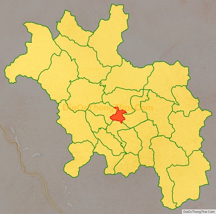 Bản đồ vị trí và địa giới hành chính Thị trấn Vĩnh Lộc, huyện Chiêm Hóa
