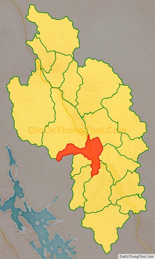 Bản đồ vị trí và địa giới hành chính Thị trấn Tân Yên, huyện Hàm Yên