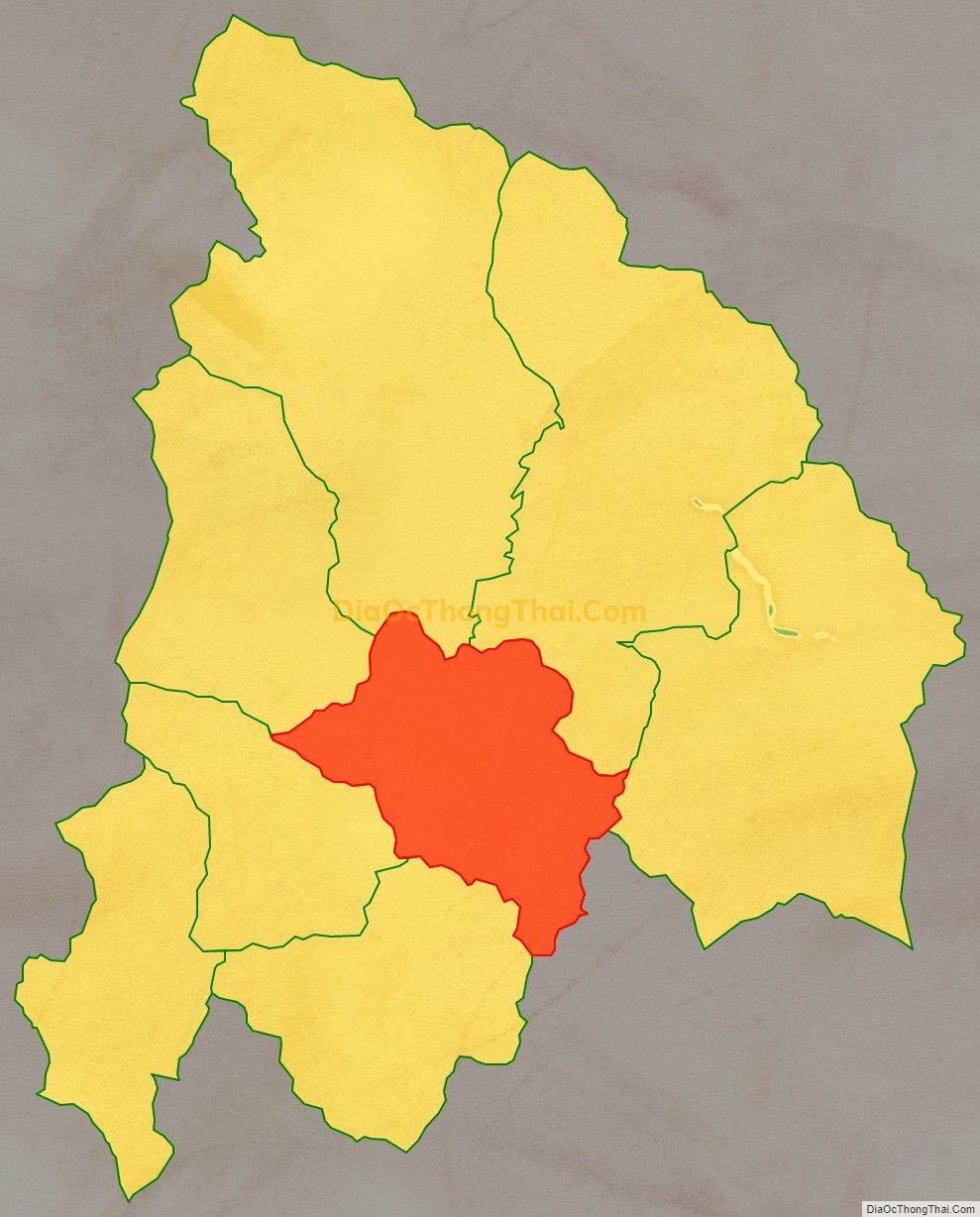 Bản đồ vị trí và địa giới hành chính Thị trấn Lăng Can, huyện Lâm Bình