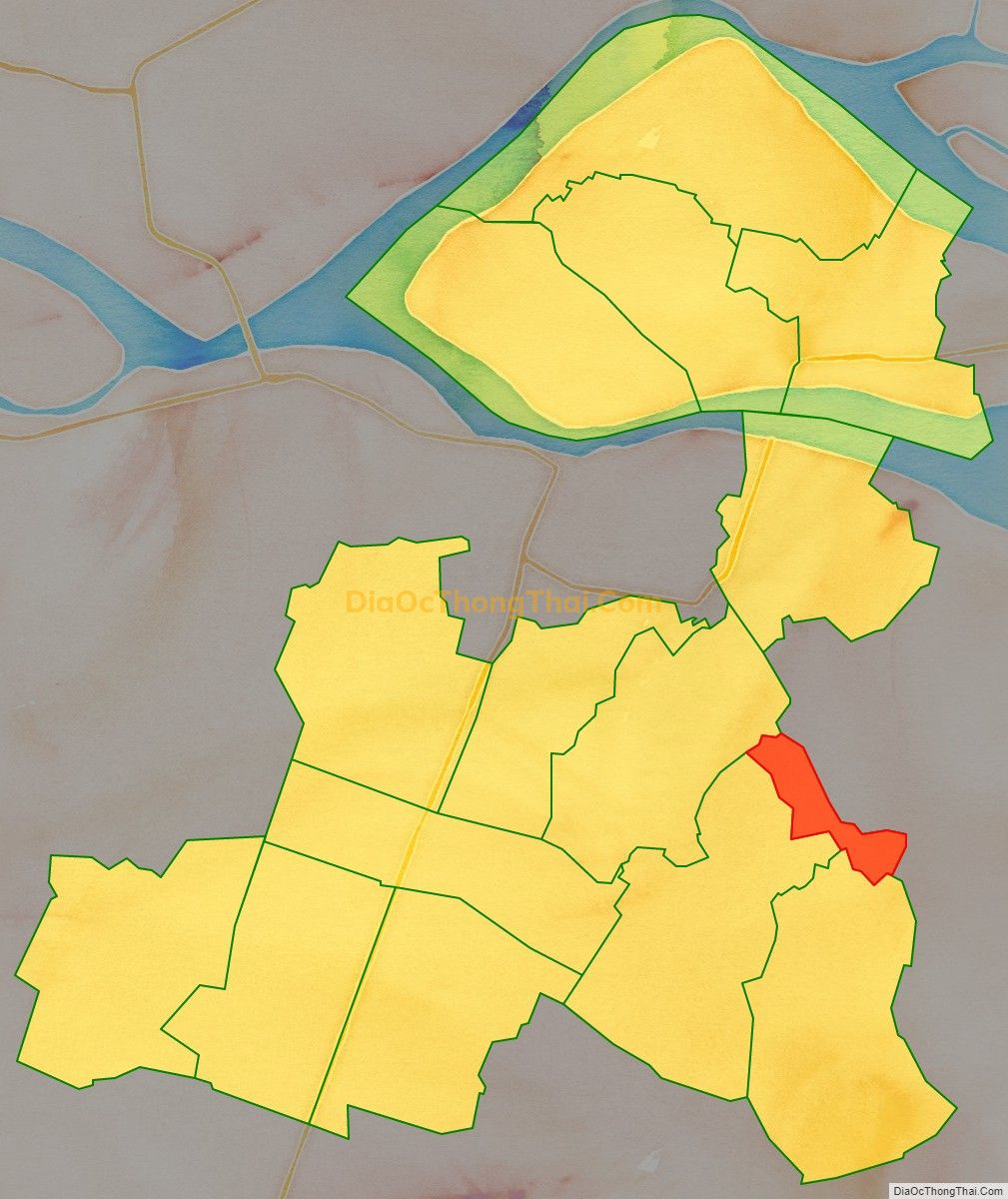 Bản đồ vị trí và địa giới hành chính Thị trấn Long Hồ, huyện Long Hồ