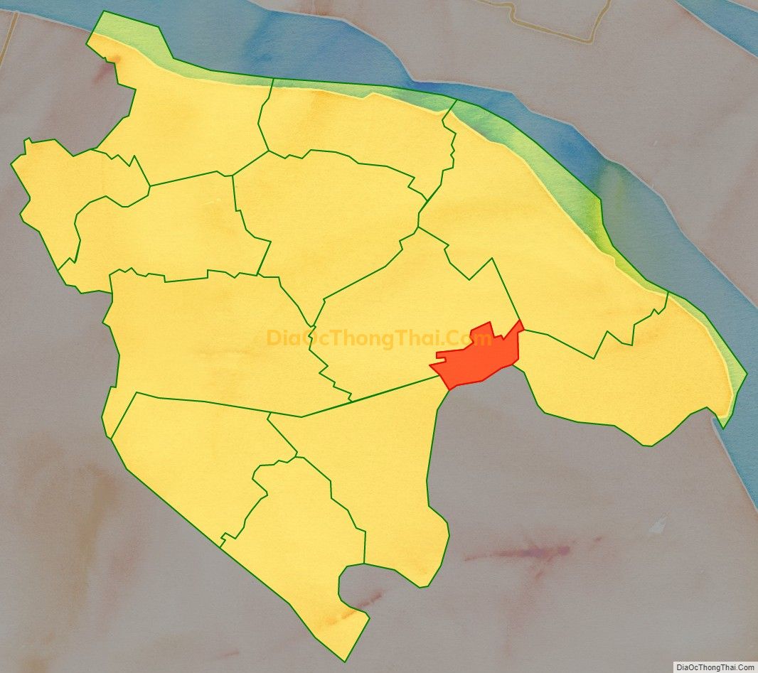 Bản đồ vị trí và địa giới hành chính Thị trấn Cái Nhum, huyện Mang Thít