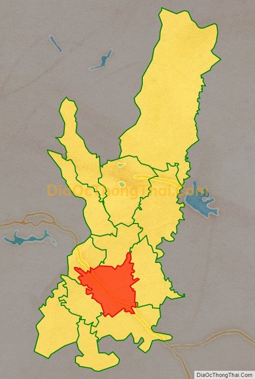 Bản đồ vị trí và địa giới hành chính Thị trấn Hương Canh, huyện Bình Xuyên