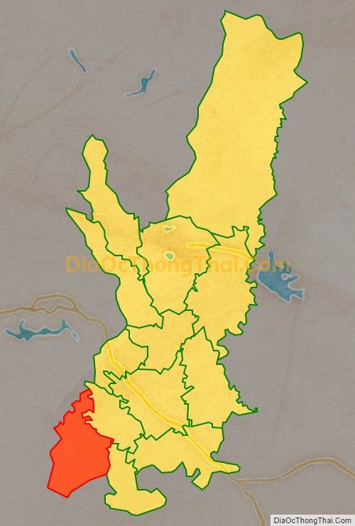 Bản đồ vị trí và địa giới hành chính Thị trấn Thanh Lãng, huyện Bình Xuyên