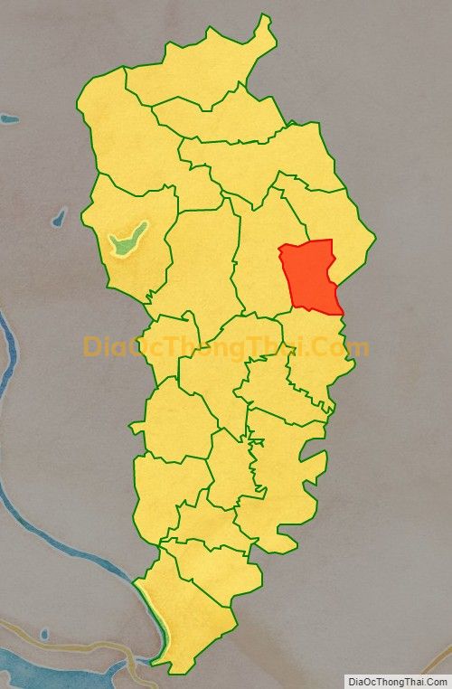 Bản đồ vị trí và địa giới hành chính Thị trấn Hoa Sơn, huyện Lập Thạch