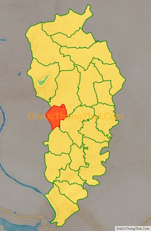 Bản đồ vị trí và địa giới hành chính Thị trấn Lập Thạch, huyện Lập Thạch