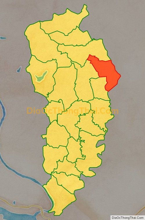 Bản đồ vị trí và địa giới hành chính Xã Thái Hòa, huyện Lập Thạch