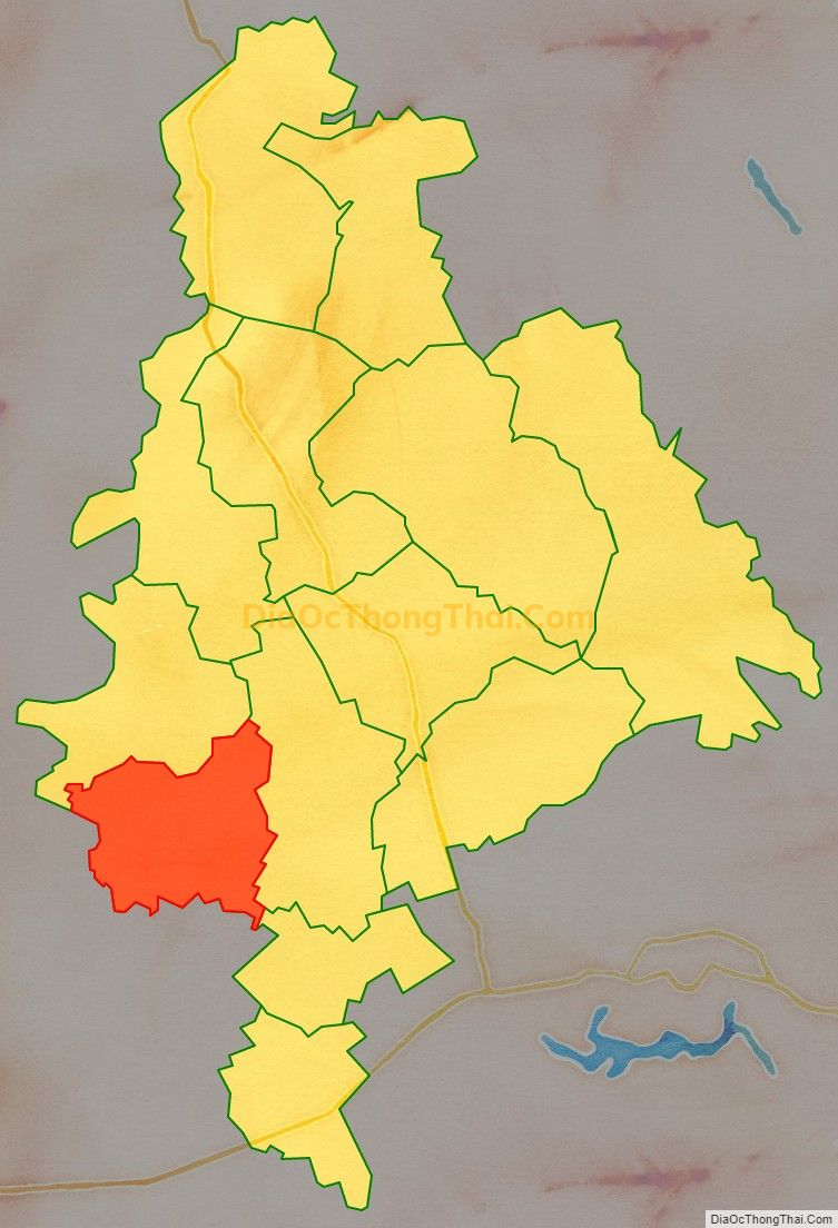 Bản đồ vị trí và địa giới hành chính Xã Hoàng Lâu, huyện Tam Dương