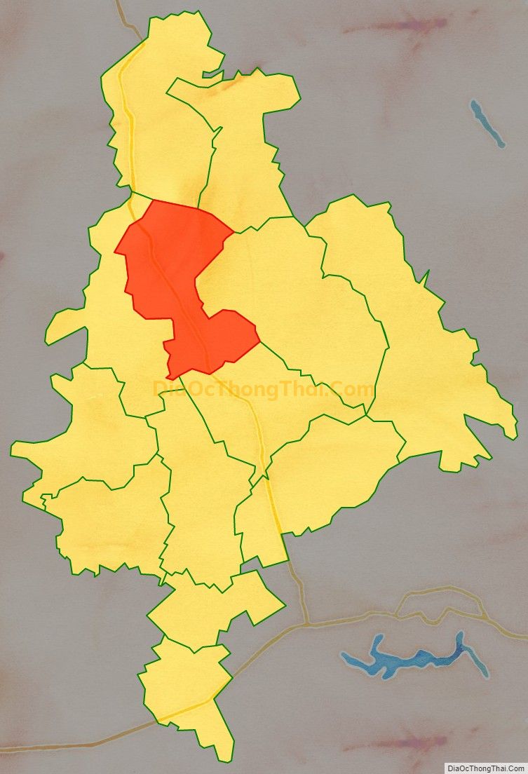 Bản đồ vị trí và địa giới hành chính Thị trấn Hợp Hòa, huyện Tam Dương