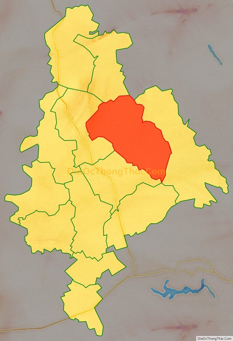 Bản đồ vị trí và địa giới hành chính Xã Hướng Đạo, huyện Tam Dương