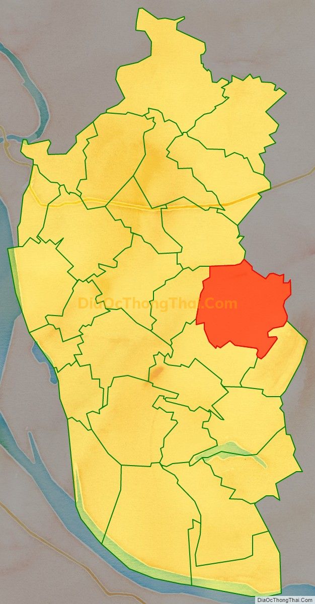 Bản đồ vị trí và địa giới hành chính Xã Bình Dương, huyện Vĩnh Tường