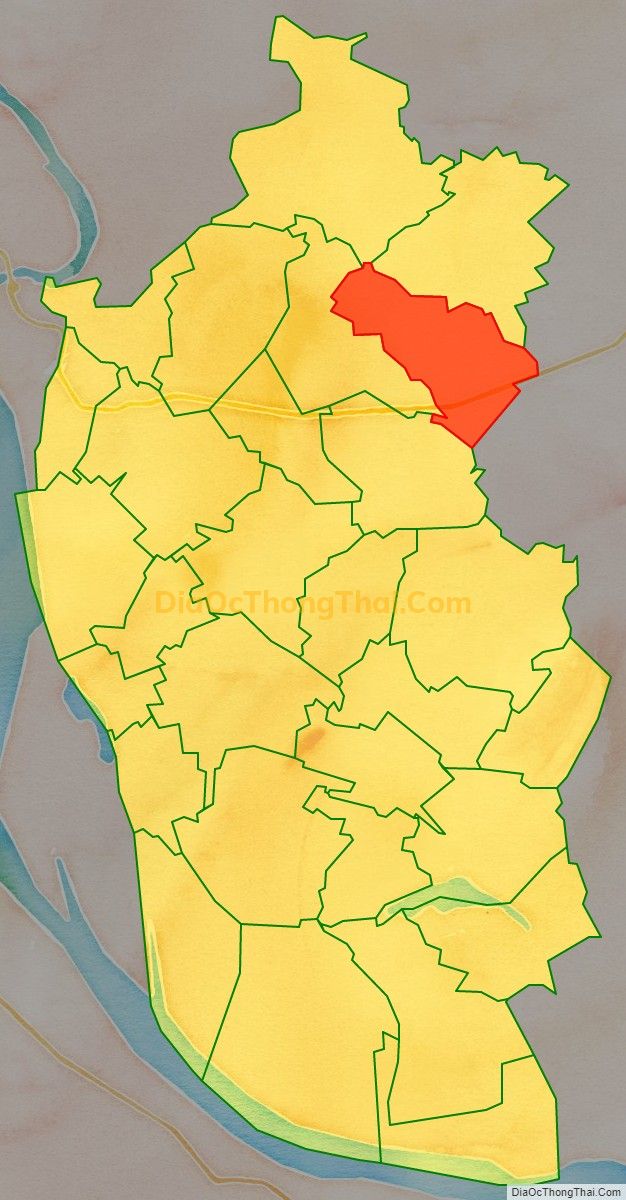 Bản đồ vị trí và địa giới hành chính Xã Chấn Hưng, huyện Vĩnh Tường