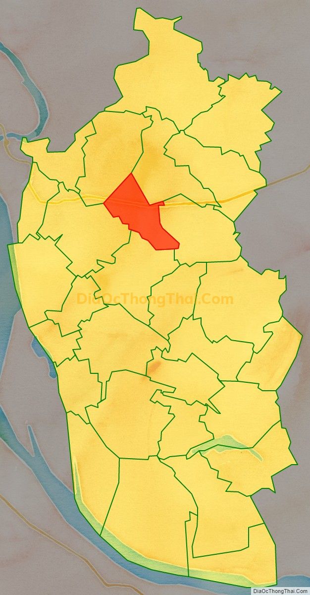 Bản đồ vị trí và địa giới hành chính Xã Tân Tiến, huyện Vĩnh Tường