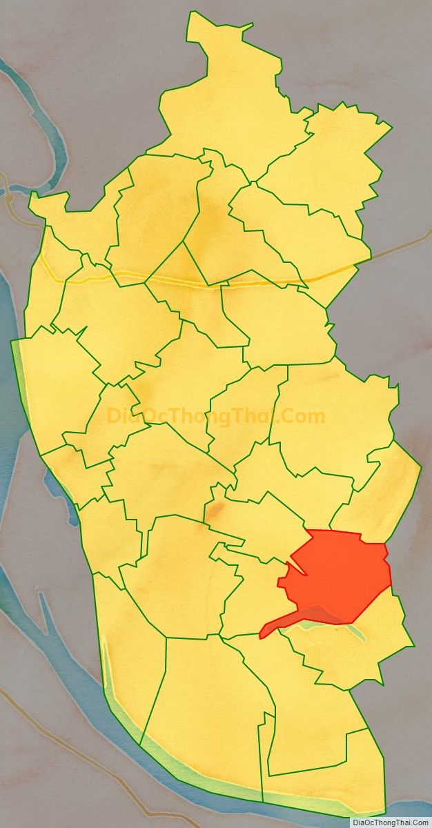 Bản đồ vị trí và địa giới hành chính Thị trấn Tứ Trưng, huyện Vĩnh Tường