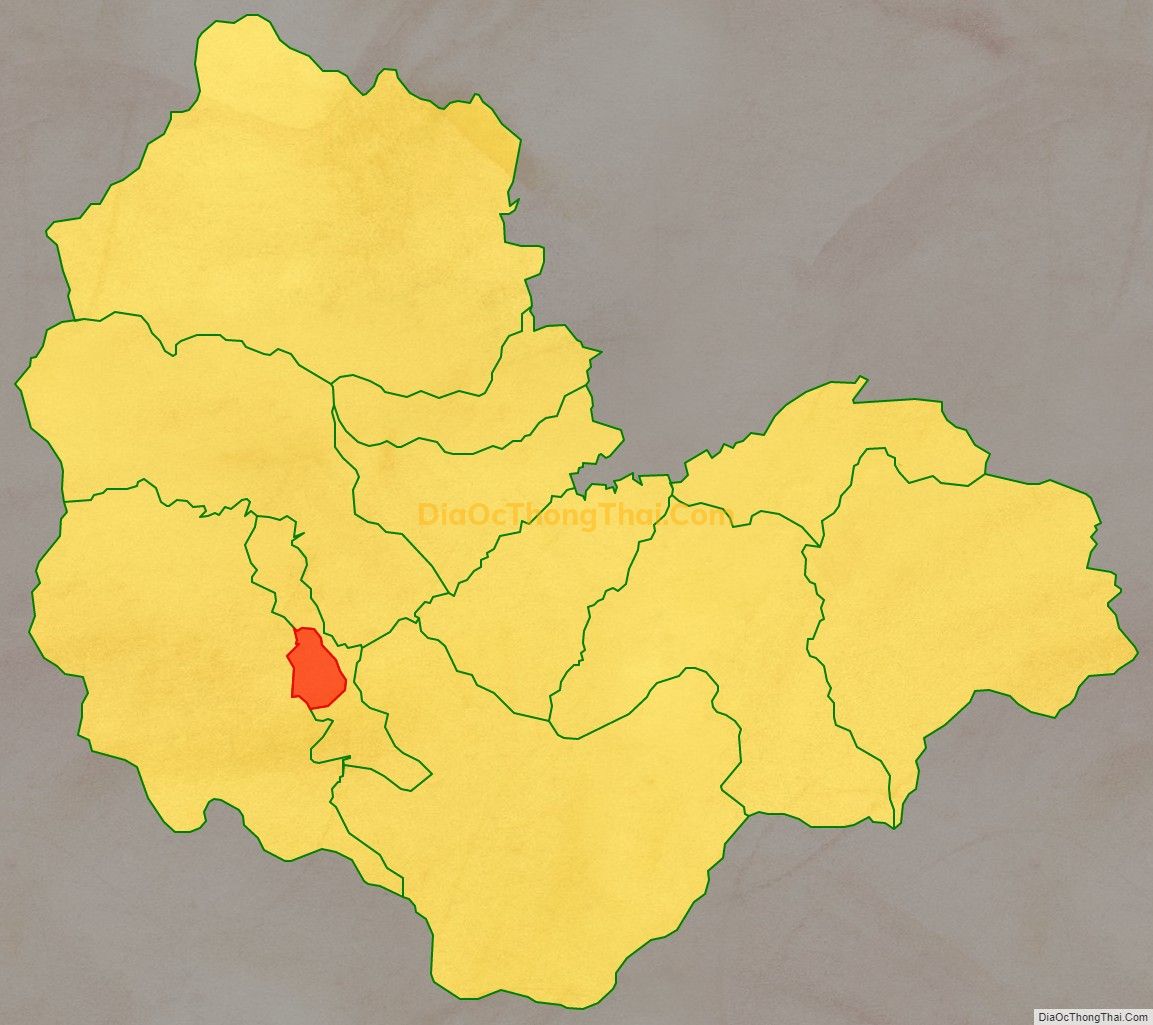 Bản đồ vị trí và địa giới hành chính Thị trấn Trạm Tấu, huyện Trạm Tấu