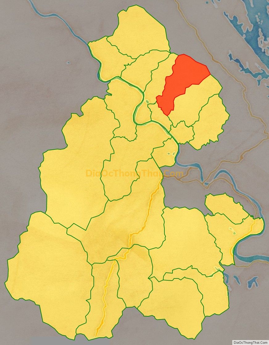 Bản đồ vị trí và địa giới hành chính Xã Hòa Cuông, huyện Trấn Yên