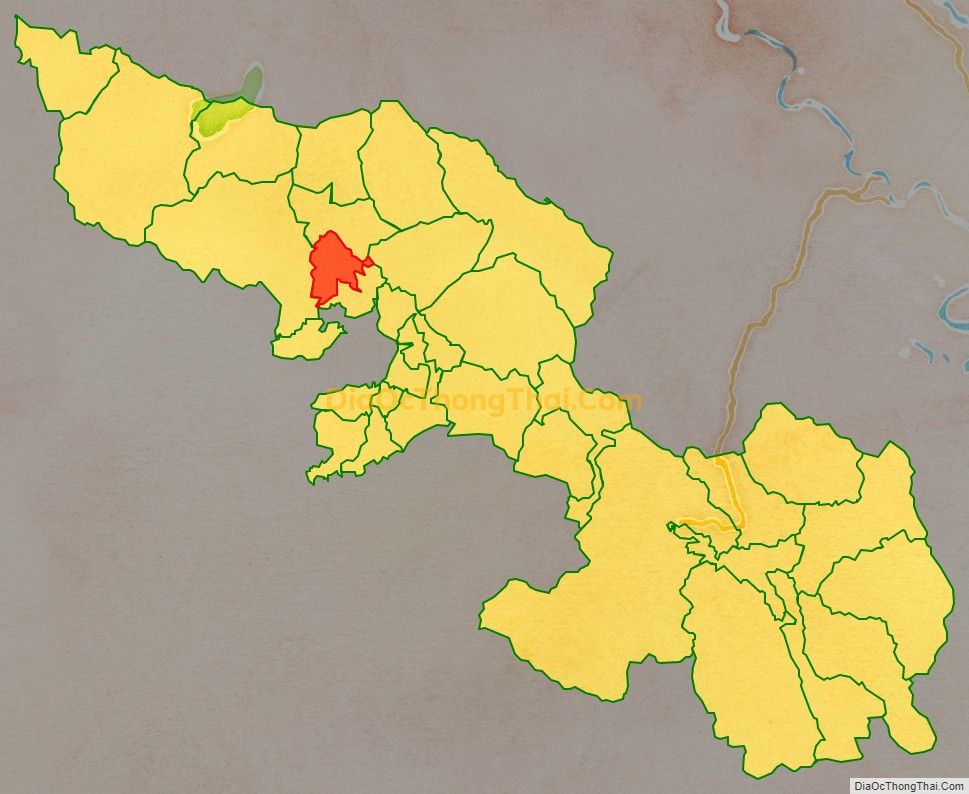 Bản đồ vị trí và địa giới hành chính Thị trấn Nông trường Liên Sơn, huyện Văn Chấn