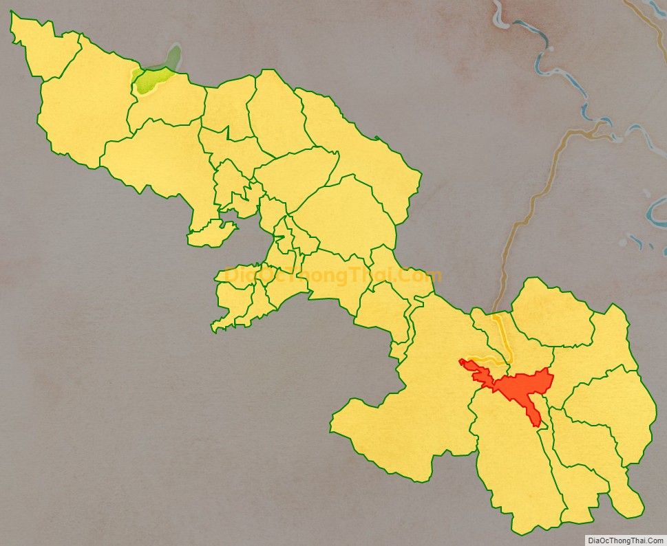 Bản đồ vị trí và địa giới hành chính Thị trấn Nông trường Trần Phú, huyện Văn Chấn