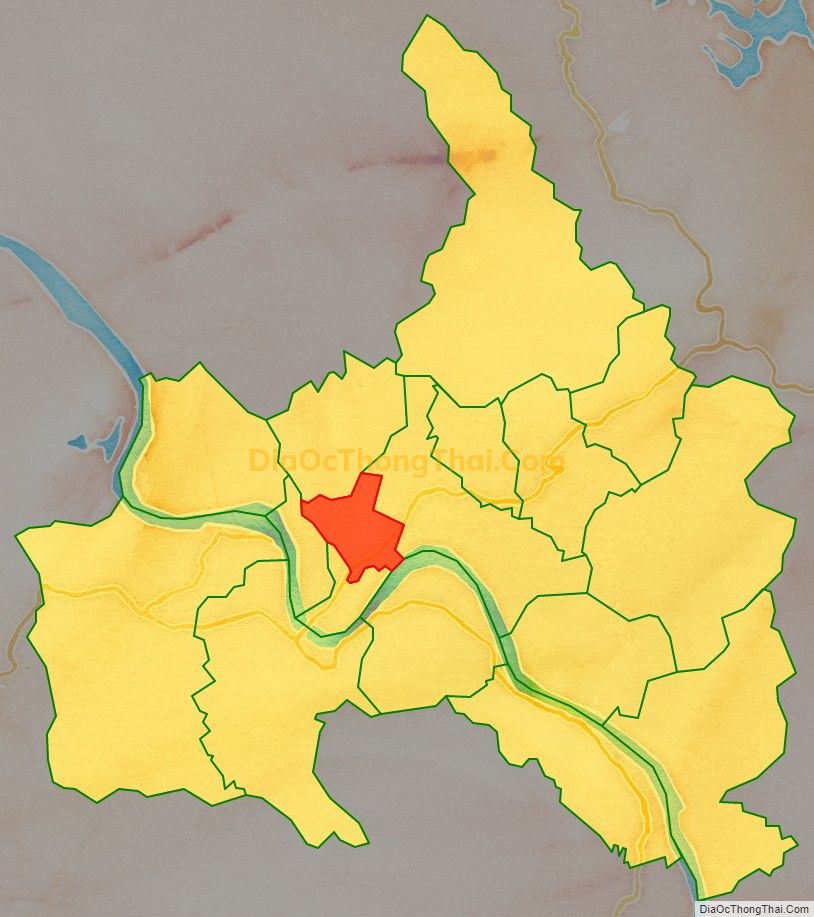 Bản đồ vị trí và địa giới hành chính Phường Nguyễn Thái Học, TP Yên Bái