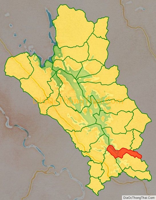 Bản đồ vị trí và địa giới hành chính Thị trấn Thác Bà, huyện Yên Bình