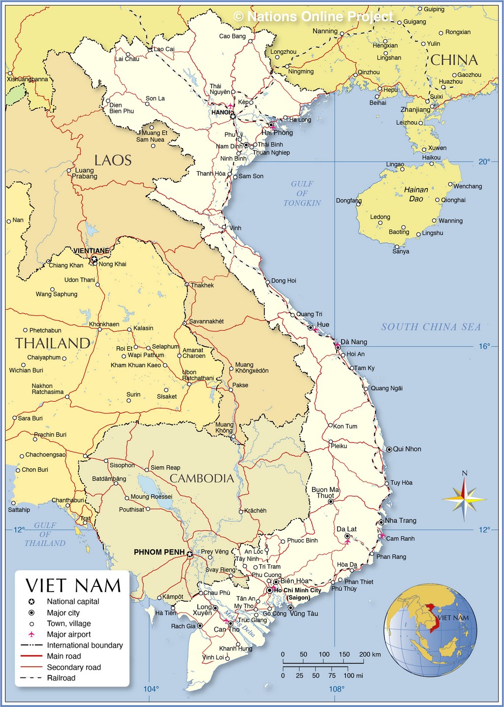 Political Map of Vietnam