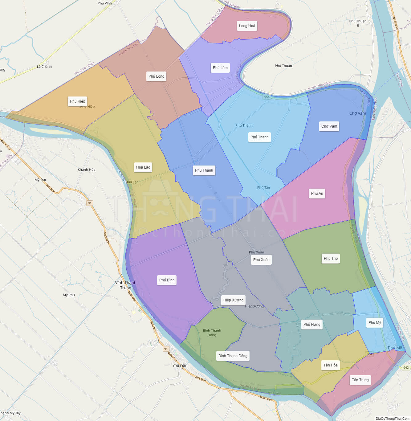 Bản đồ huyện Phú Tân - An Giang năm 2024 sẽ cho thấy sự phát triển đáng kể của khu vực này. Với nhiều dự án mới trong lĩnh vực du lịch và nông nghiệp, Phú Tân trở thành địa điểm thu hút các nhà đầu tư và du khách. Hãy cùng khám phá bản đồ để tìm hiểu thêm!