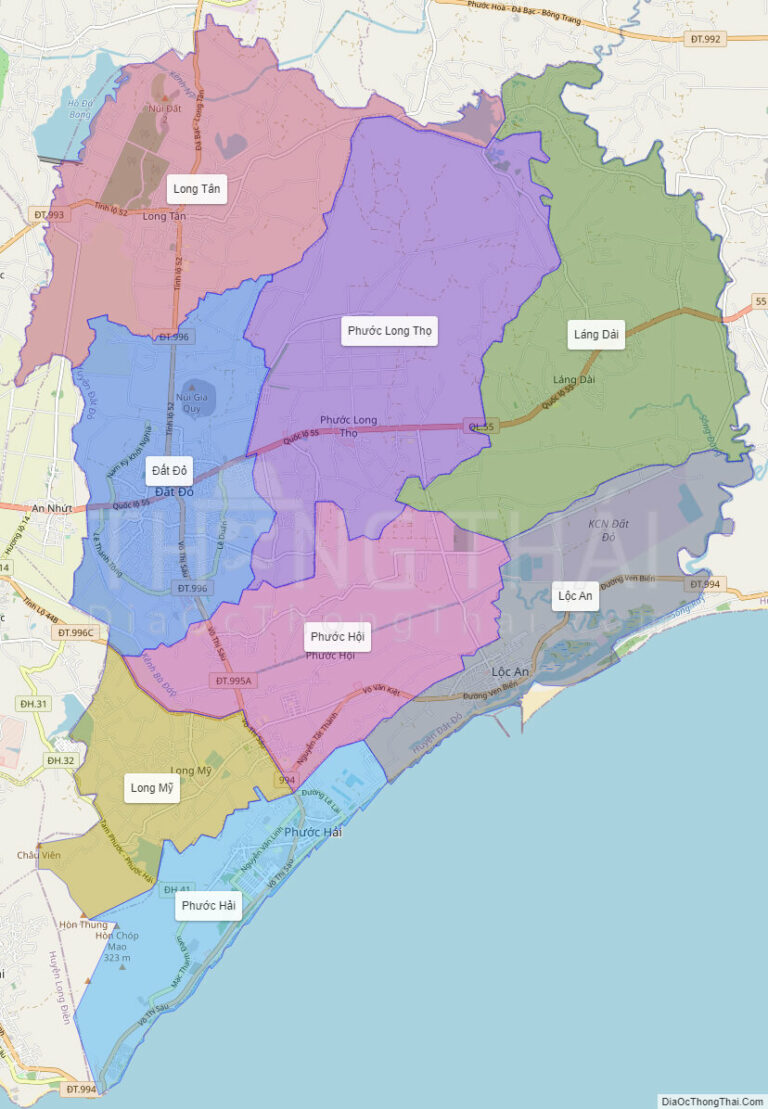 High-resolution political map of Dat Do