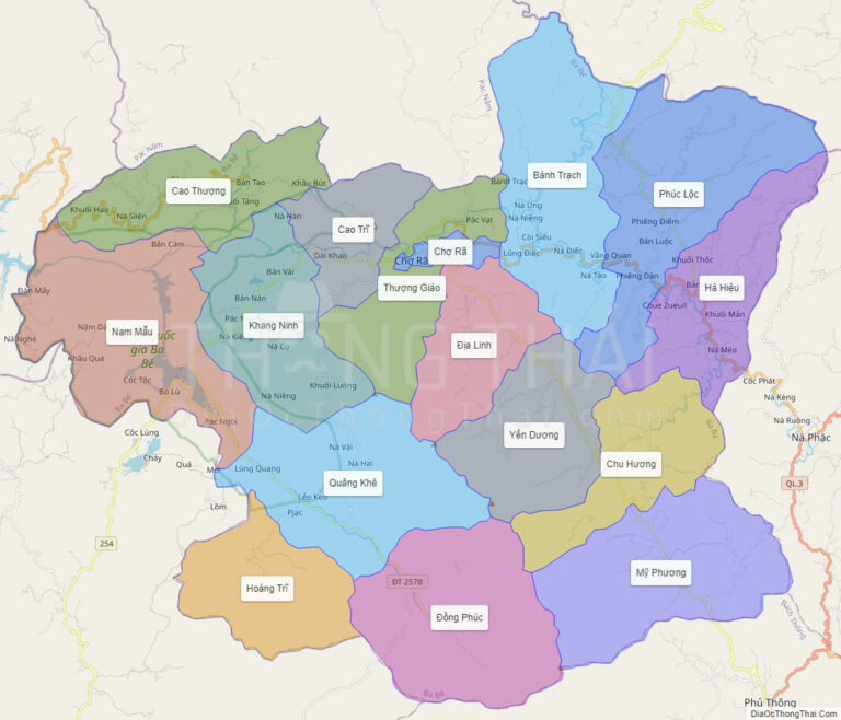 Bản đồ hành chính Huyện Ba Bể