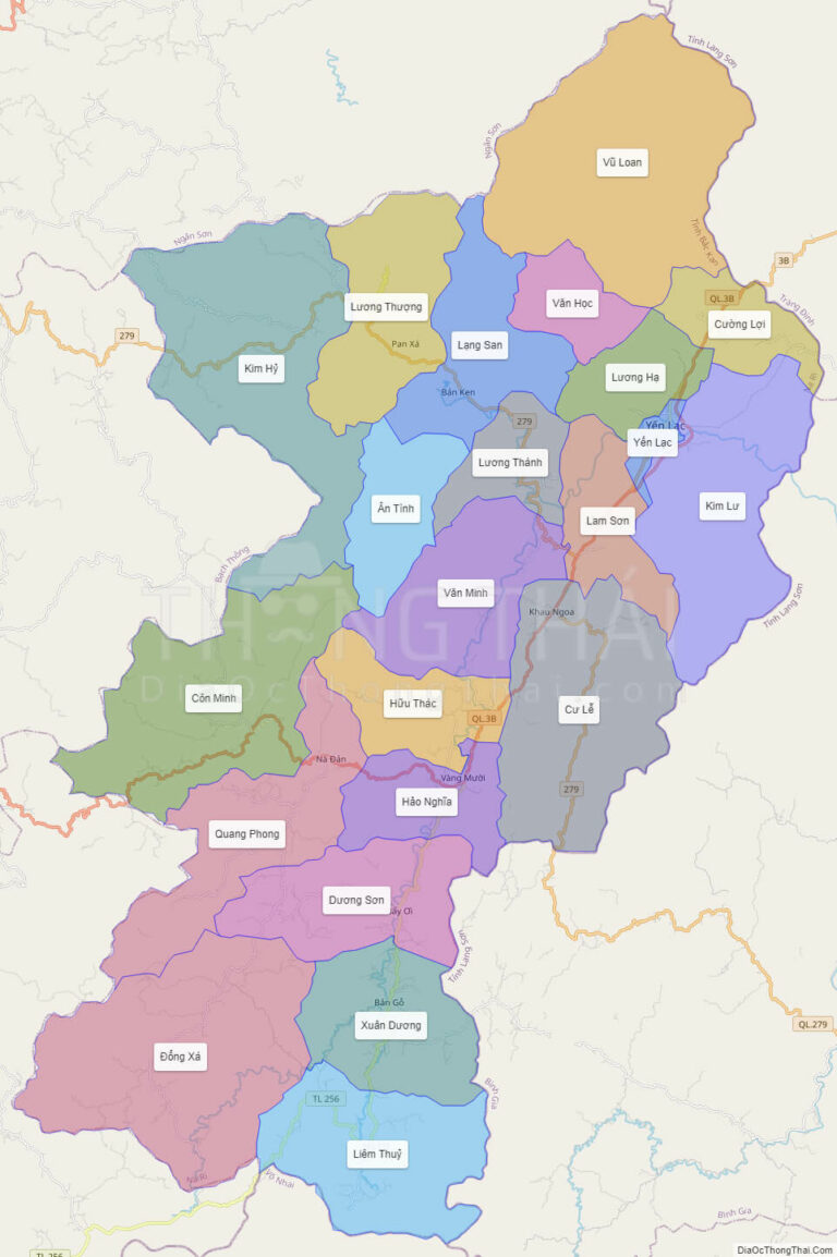 Bản đồ hành chính Huyện Na Rì