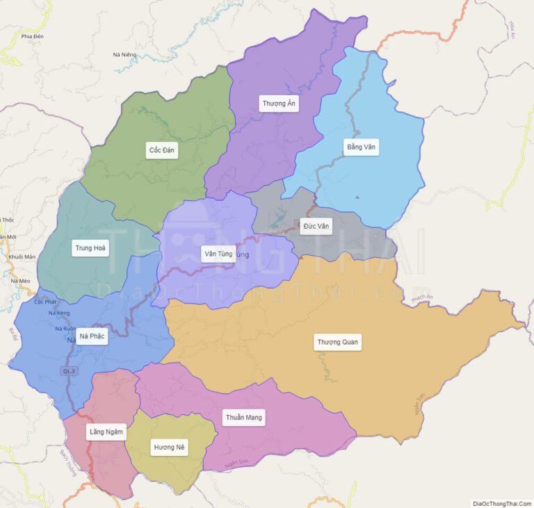 High-resolution political map of Ngan Son