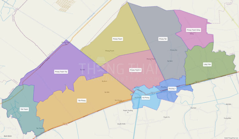 High-resolution political map of Gia Rai