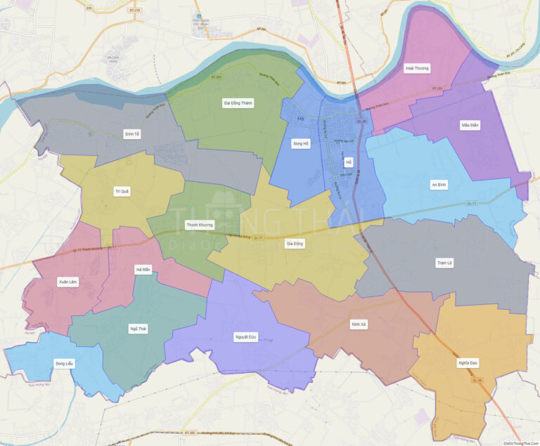 Bản đồ hành chính Huyện Thuận Thành