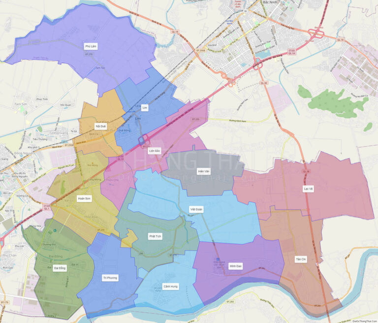 High-resolution political map of Tien Du