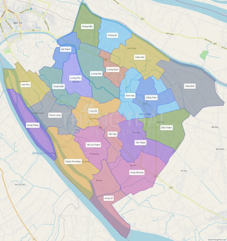 Bản đồ hành chính Huyện Giồng Trôm