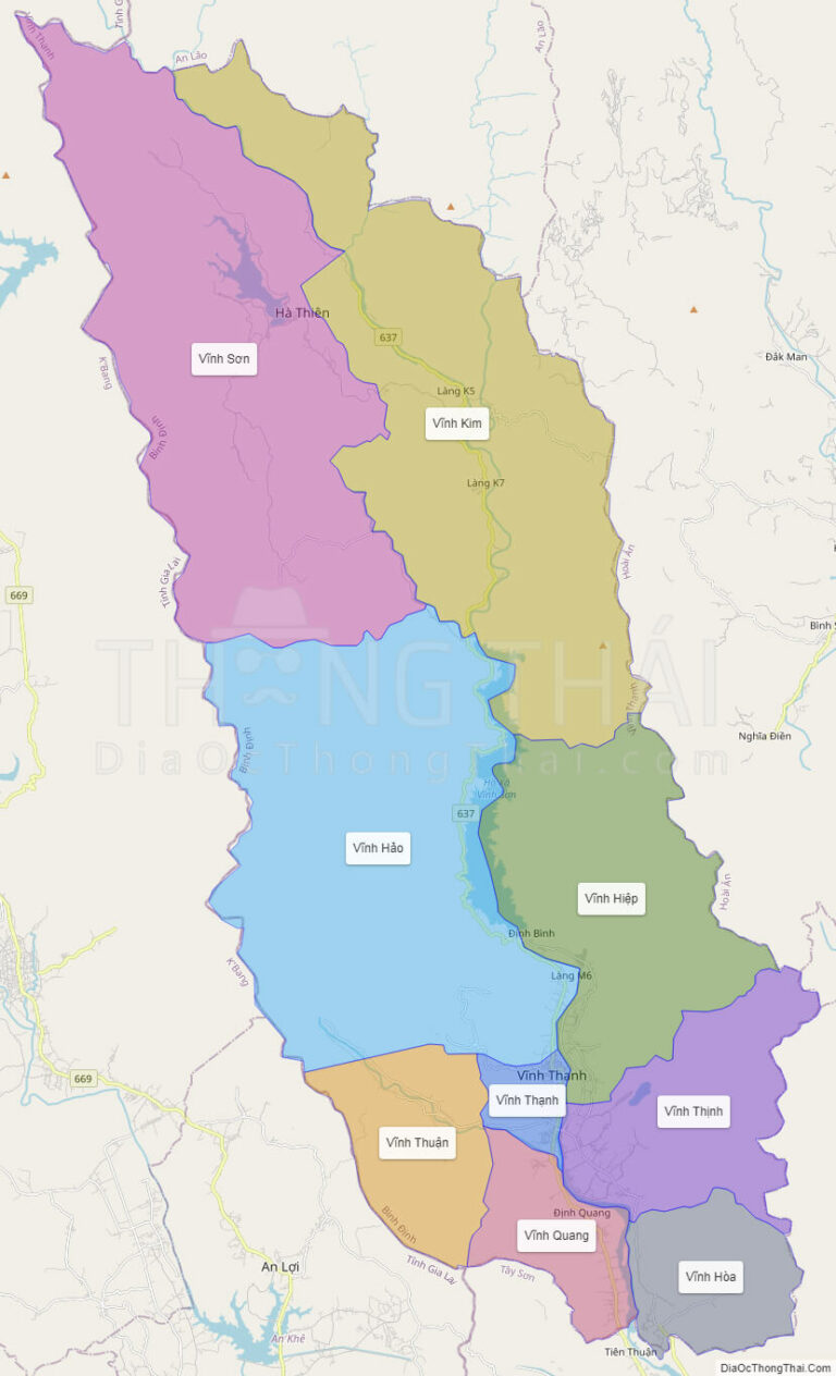Bản đồ hành chính Huyện Vĩnh Thạnh