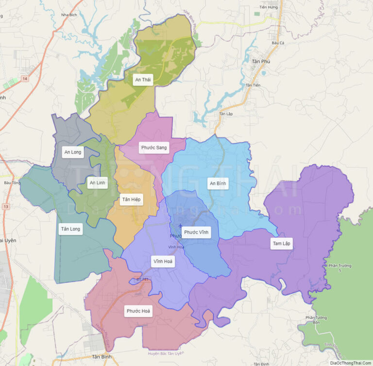 Bản đồ hành chính Huyện Phú Giáo