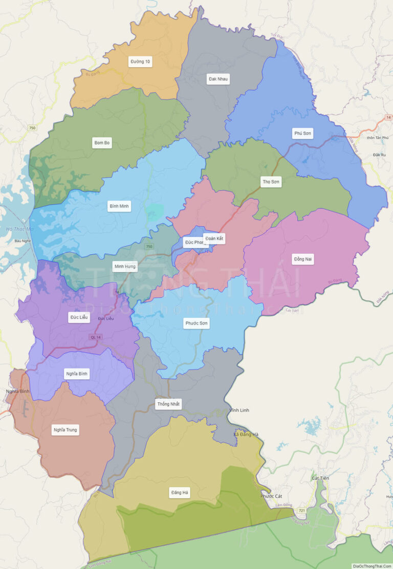High-resolution political map of Bu Dang