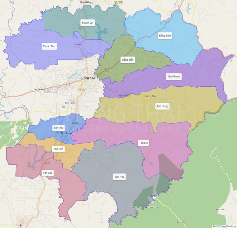 Bản đồ hành chính Huyện Đồng Phú