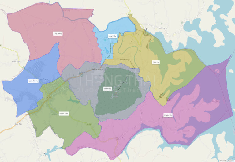 Bản đồ hành chính Thị xã Phước Long