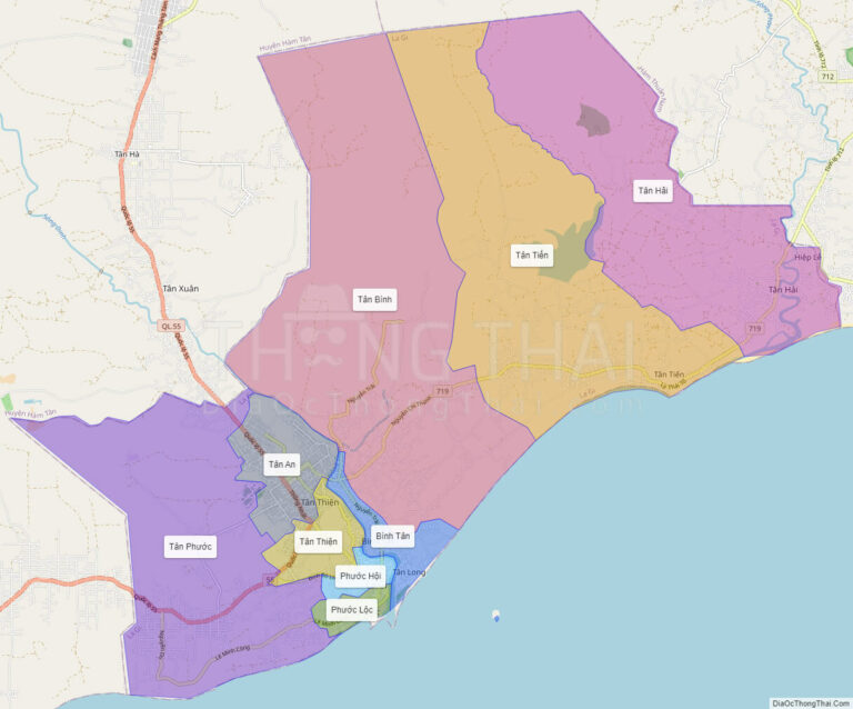 High-resolution political map of La Gi