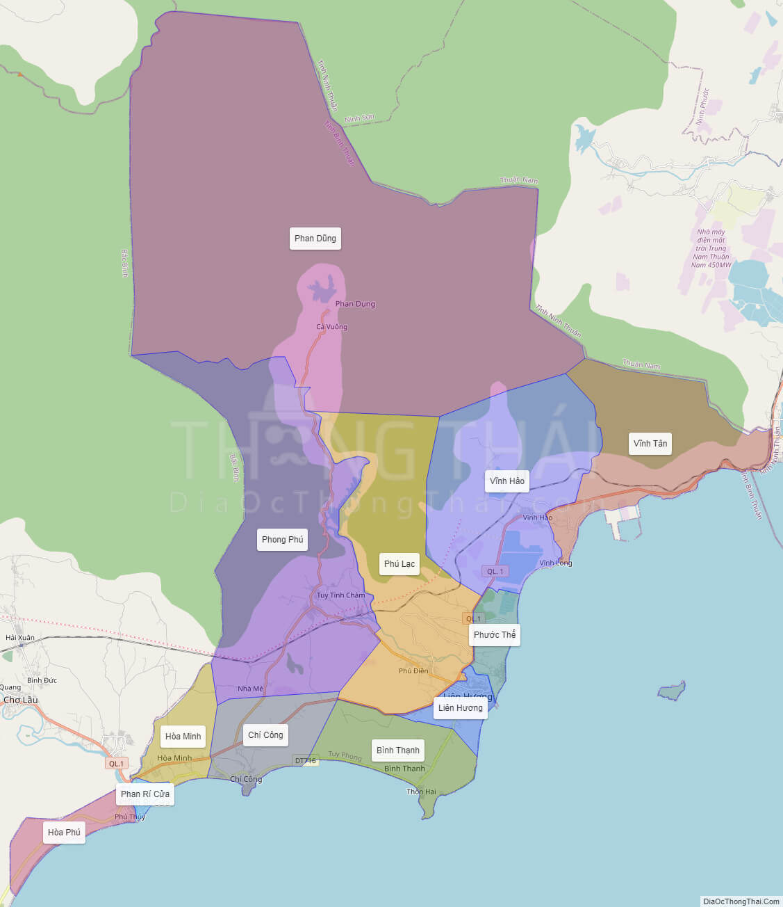Bộ sưu tập bản đồ hành chính huyện tuy phong tỉnh bình thuận Chi tiết và đầy đủ