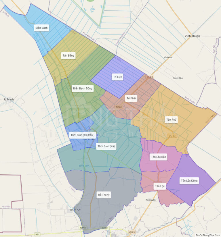 High-resolution political map of Thoi Binh