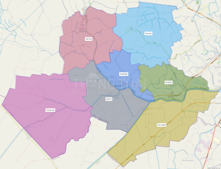 High-resolution political map of Phong Dien