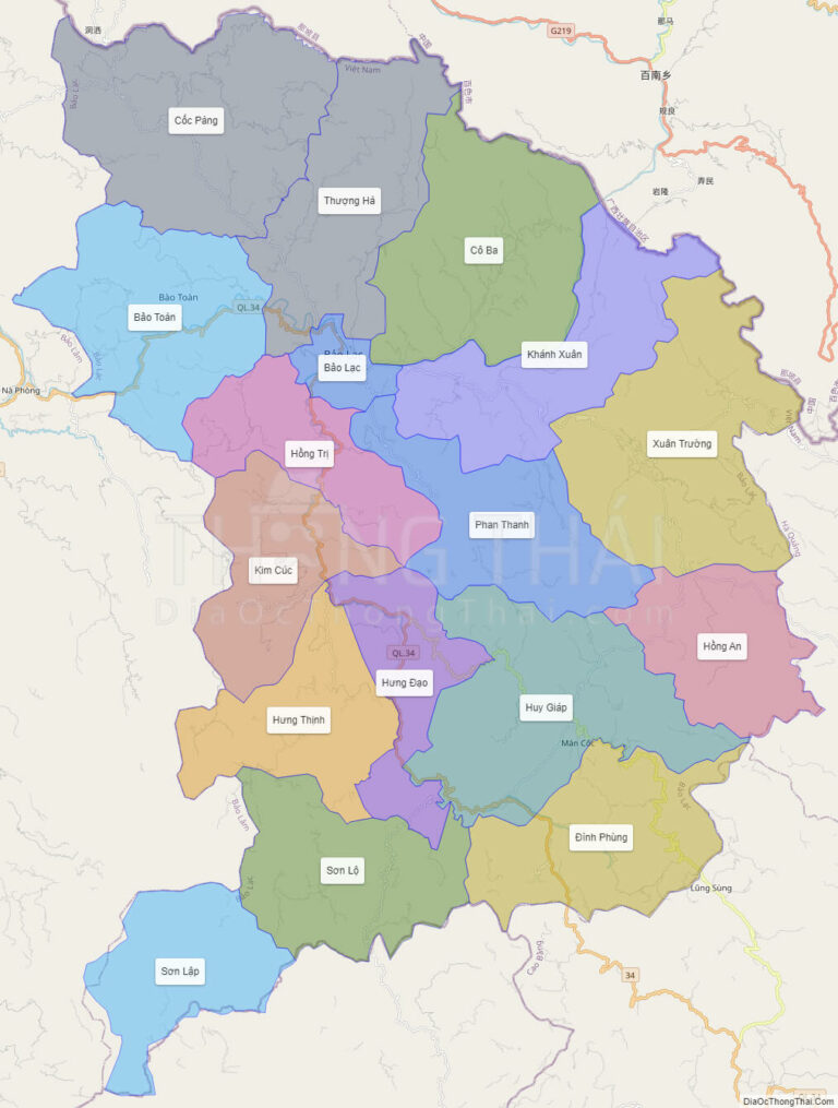 Bản đồ hành chính Huyện Bảo Lạc
