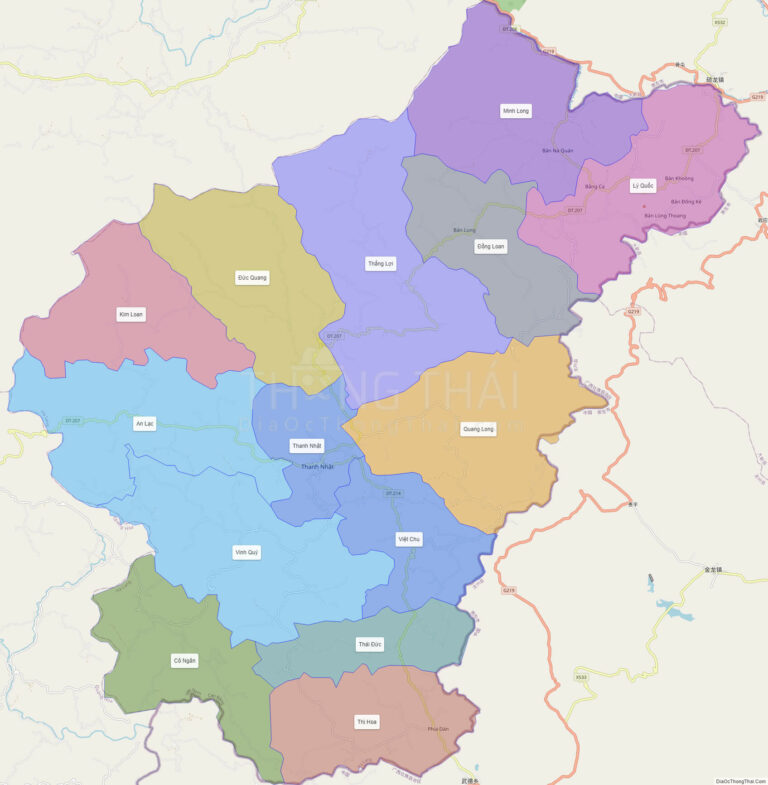 Bản đồ hành chính Huyện Hạ Lang