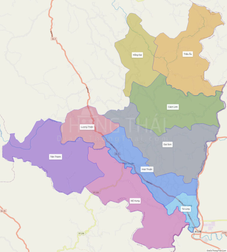 Bản đồ hành chính Huyện Phục Hoà