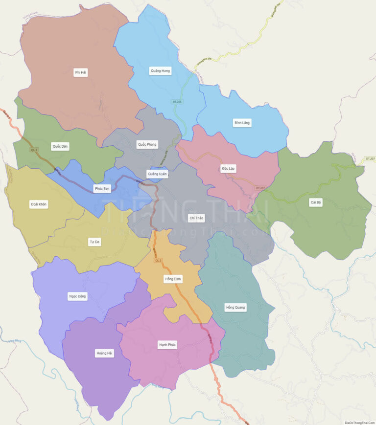 Bản đồ hành chính Huyện Quảng Uyên